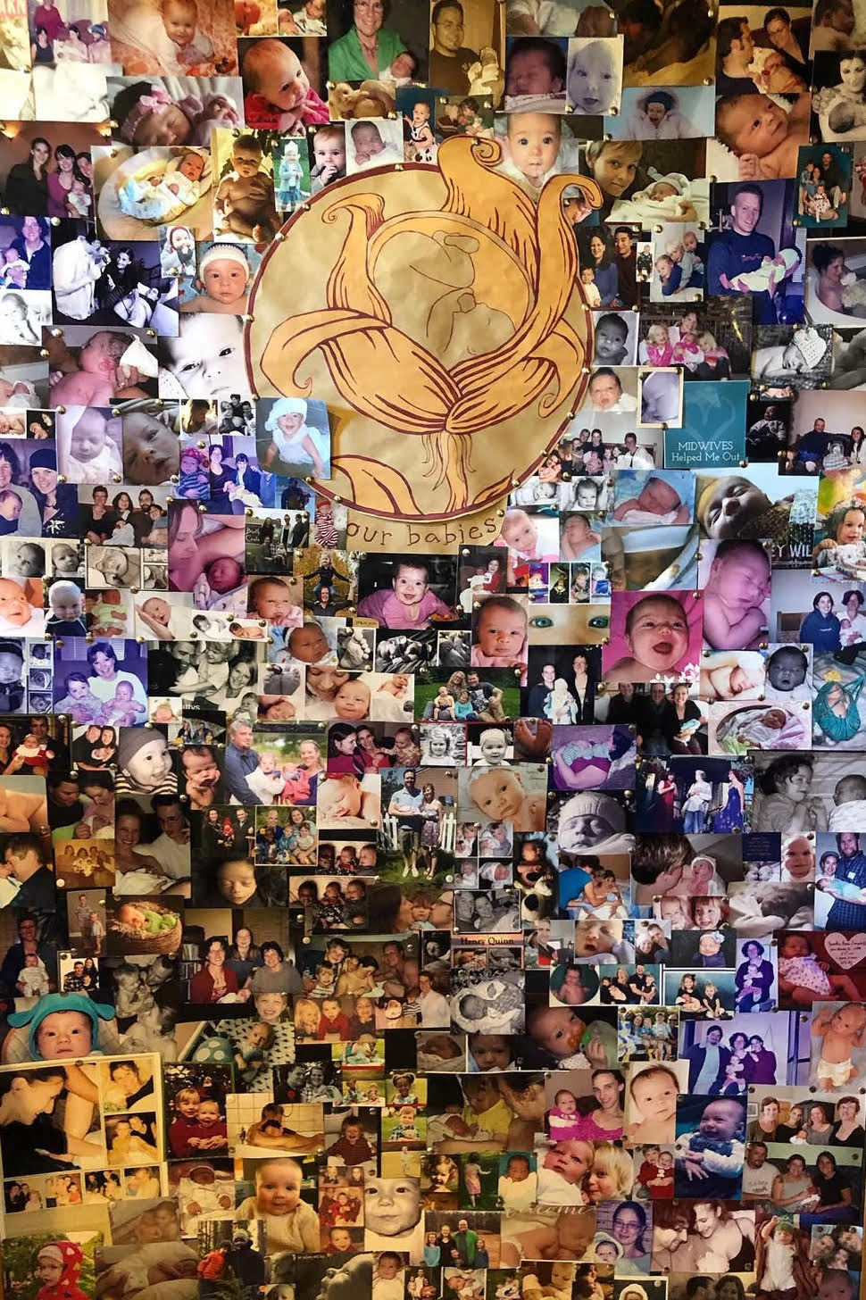 photo wall at Bellingham Birth Center